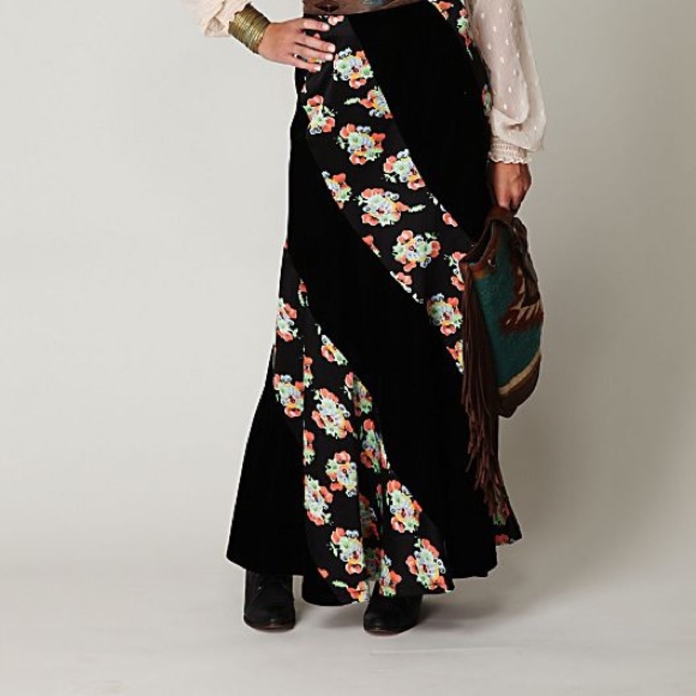Free People Velvet Twist Skirt